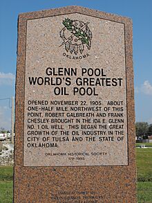 Glenn Pool Historical Marker
