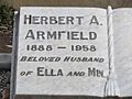 Herbert Armfield gravestone