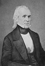 Black-and-white photographic portrait of James K. Polk