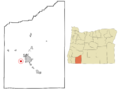 Jackson County Oregon Incorporated and Unincorporated areas Jacksonville Highlighted