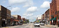 Jefferson Street looking N at Bryant Avenue, Wadena, Minnesota