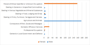Male and Female Occupations in Radwinter 1881