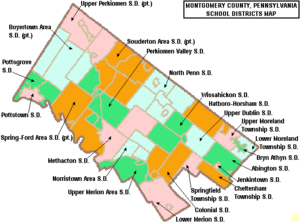 Map of Montgomery County Pennsylvania School Districts
