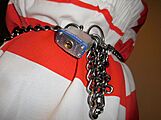 Master lock on belly chain