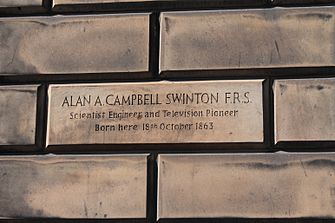 Memorial to Alan Campbell-Swinton, Albyn Place, Edinburgh