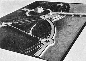 Model of the planned eastern approaches to Arlington Memorial Bridge - 1926