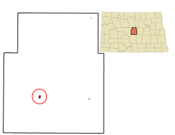 Location of McClusky, North Dakota