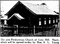 New Rix-Farmer Memorial Presbyterian Church at Lota, October 1931