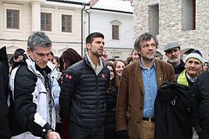 Novak Djokovic in Andricgrad