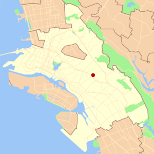 Location of Laurel in Oakland