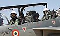 P. V. Sindhu inside the cockpit of twin-seater – HAL’s Light Combat Aircraft (LCA) Tejas, on the 4th Day of the Aero India – 2019 air show, at Air Force Station Yelahanka, Bengaluru on February 23, 2019