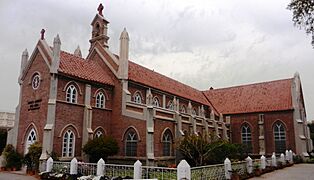 Perspective view from main gate - Christ Church, Rawalpindi