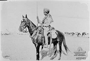 Photo of a Mysore Lancer during Charge at Haritan 1918