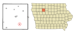 Location of Palmer, Iowa