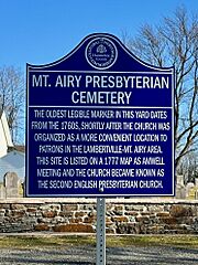 Presbyterian Church Cemetery sign, Mount Airy, NJ