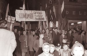 Protestno zborovanje v Mariboru ob umoru kongovskega predsednika Patricea Lumumbe 1961 (3)