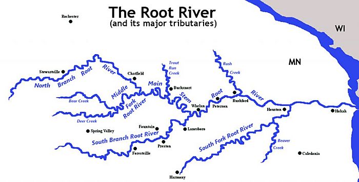 Root River and major tributaries