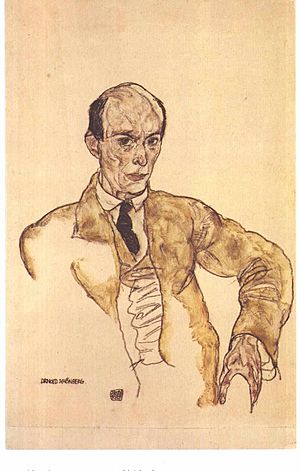 Schiele - Bildnis des Komponisten Arnold Schönberg. 1917