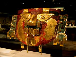 Sican funerary mask in the Metropolitan Museum