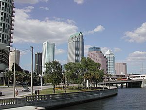 Skyline of Tampa, Florida from Bayshore Blvd