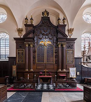 St Mary Abchurch Altar-piece, London, UK - Diliff