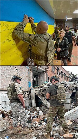 State Sen. Tom Brewer in Orikhiv, Ukraine