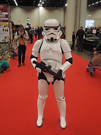 Stormtrooper cosplay at Pii Poo LEGO event