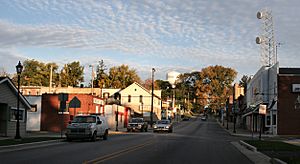 Downtown, looking north.