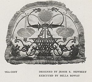 Tea Cosy designed by Jessie Newbery and Bella Rowat from The Studio vol 15 (1899)
