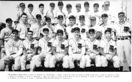 A team photograph of the 1954 University of Cincinnati baseball team.