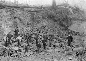 The Reeve and Councillors inspecting Little Mountain Quarry