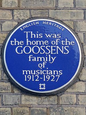 This was the home of the GOOSSENS family of musicians 1912-1927