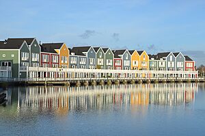 Traditional style houses at Rietplas Houten with nice reflections - panoramio (1)