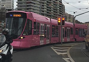 Tramway rose de Pipilotti Rist