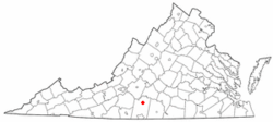 Location of Gretna, Virginia
