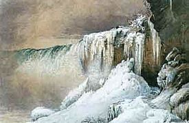 View of Horseshoe Falls, winter