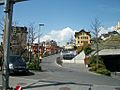 View of Montreux town from Montreux railway station
