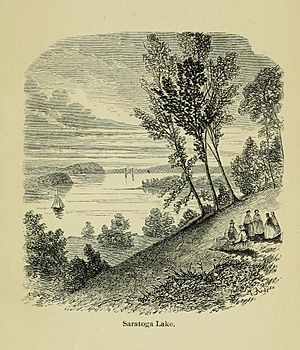 View of Saratoga Lake from the north about 1867