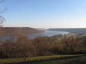 View of the Ohio River from Hanover Indiana