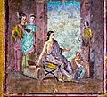 Wall painting - female painter - Pompeii (VI 1 10) - Napoli MAN 9018