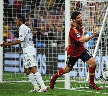 Xabi Alonso goal celebration Euro 2012 vs France