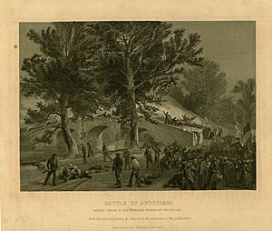 "Battle of Antietam. Gallant Charge of Burnside's Division at the Bridge."