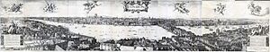1647 Long view of London From Bankside - Wenceslaus Hollar