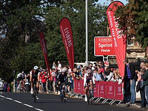 2019 ToB stage 1 Kilmarnock sprint - 082 Dries de Bont, 125 Rory Townsend, 075 Gediminius Bagdonas