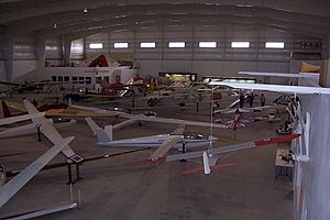 A photo of the inside of the US Southwest Soaring Museum