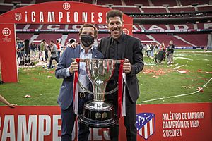 Almeida dedica la victoria del Atlético de Madrid a los aficionados que “estos 15 meses de pandemia han empujado desde el cielo”