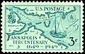 Annapolis Tercentenary 3c 1949 issue