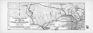 Automobile road map from Los Angeles to Topanga Canon and return, 1915 (AAA-SM-004587)