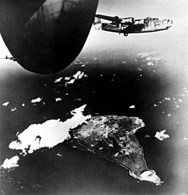 B-24 Liberators after attacking Iwo Jima 15 December 1944
