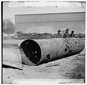 Battered smokestack from C.S.S. Virginia 023